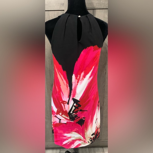 White House Black Market A-Line Beach Summer Pink Floral Casual Dress Womens XXS - Picture 3 of 11